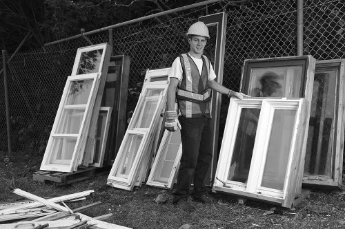 Construction site with organized builders waste removal in Sydenham