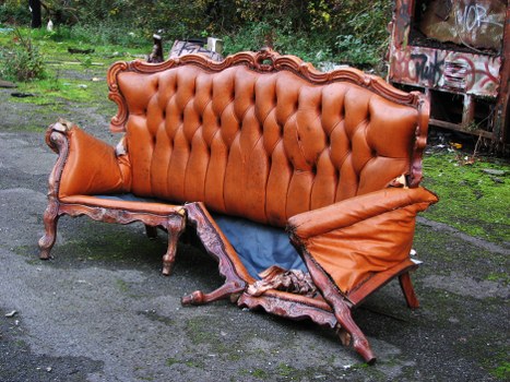 Company branded skip on street